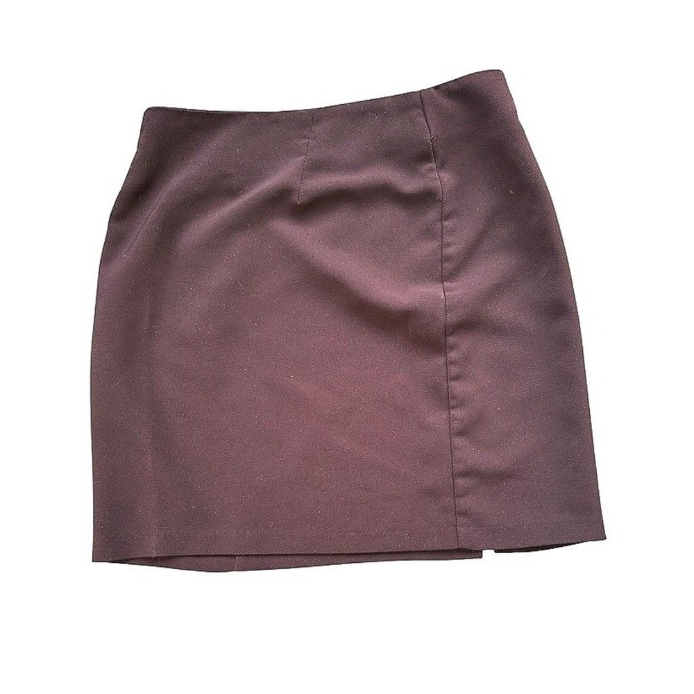 Vintage‎ Briggs Brown Mini Skirt Women's Tailored Office Siren 90s Career Size 8
